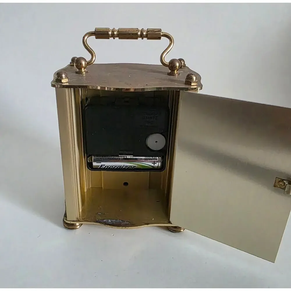 Vintage Maxim Quartz Mantel Clock West Germany Brass Tone Desk Clock